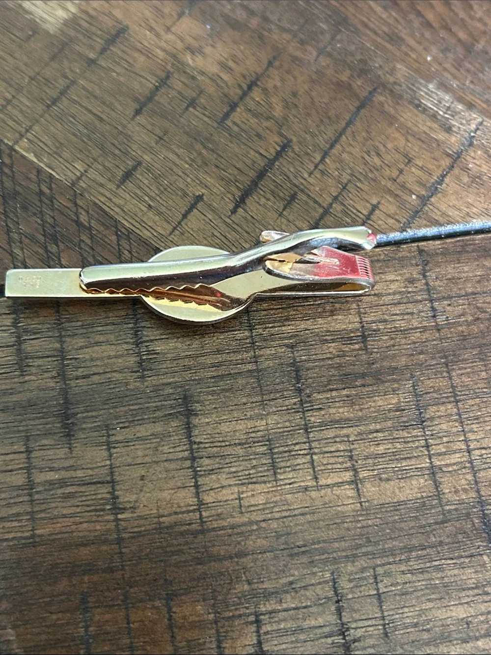 Marines Vintage Tie Bar Clip gold and silver tones OEC 7-76